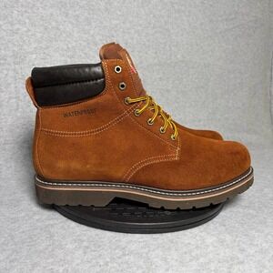 Brahma Mens Waterproof Bravo Brown Suede Leather Work Boots 14W 2554851